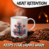 Skeleton Yoga Coffee Mug 11oz — Funny Lotus Pose Ceramic Mug for Yogis 3