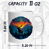 Alaska State Coffee Mug 11oz — White Ceramic Last Frontier Souvenir Mug 2