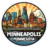 Minneapolis Minnesota Sticker 4 Inch — Waterproof Vinyl Decal City Travel Souvenir 8