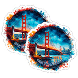 San Francisco California Sticker 4 Inch 2-Pack - Waterproof Vinyl Decal for Laptop Water Bottle Car Tumbler - Durable Aesthetic Long-Lasting Stickers for Adults ID45039 8