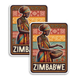 Zimbabwe Magnet 4 Inch 2-Pack Country Africa – Strong Vinyl Decorative Travel Magnets for Fridge Locker Kitchen Office – Cute Fun Aesthetic Cool Durable & Long-Lasting Souvenir ID44999 1
