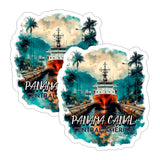 Panama Canal Central America Sticker 4 Inch 2-Pack - Waterproof Vinyl Decal for Laptop Water Bottle Car Tumbler - Durable Aesthetic Long-Lasting Stickers for Adults ID45039 1