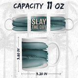 Slay the Day Coffee Mug 11oz — White Ceramic Boss Babe Gift Mug 2