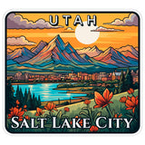 Salt Lake City Utah Sticker 4 Inch — Waterproof Vinyl Decal Waterfront Wilderness 1