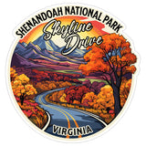 Skyline Drive Shenandoah National Park Virginia Sticker 4 Inch — Waterproof Vinyl Decal Nature Hiking 8