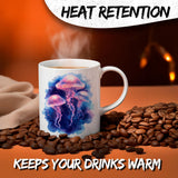 Jellyfish Coffee Mug 11oz — Ceramic Medusa Marine Sealife Gift Mug 3