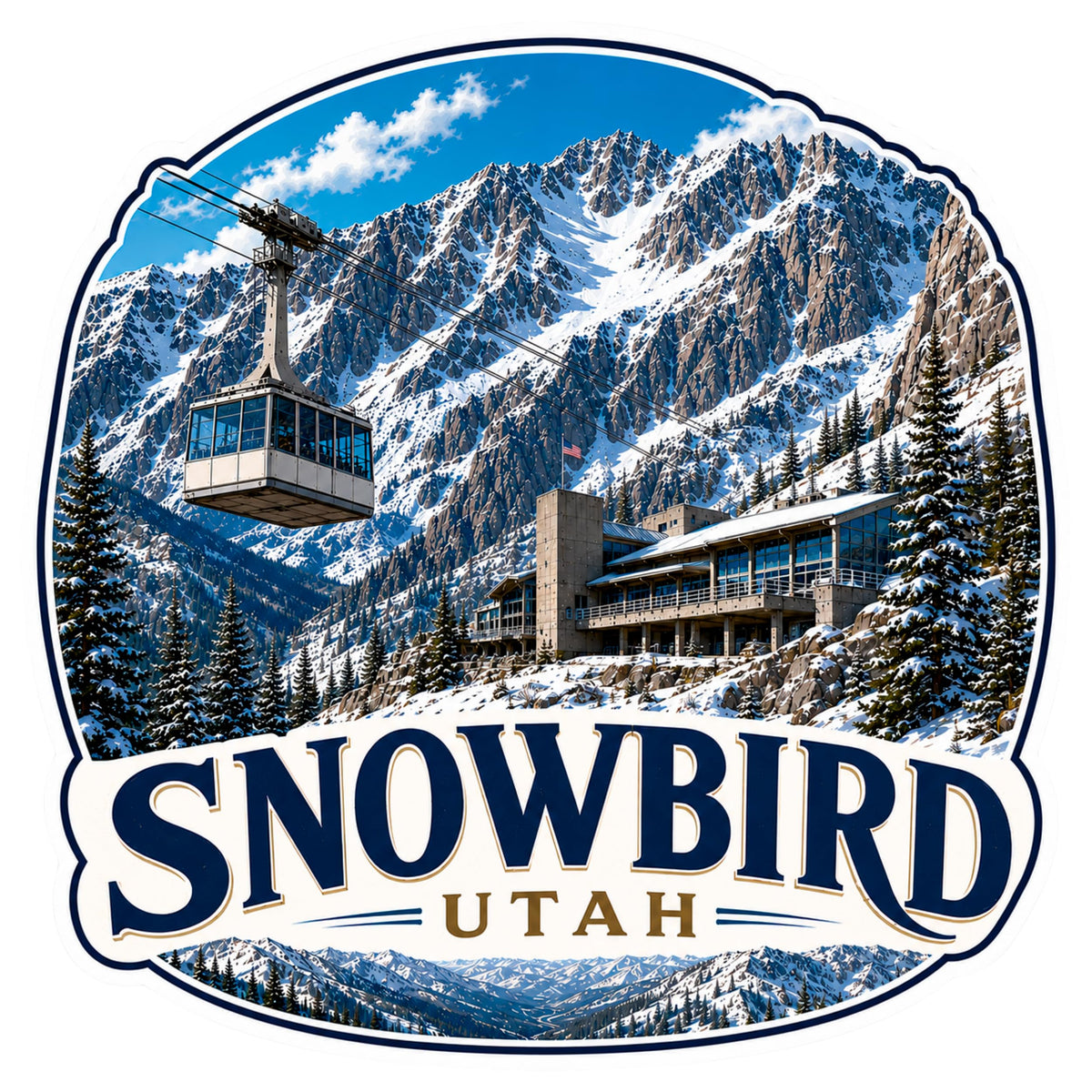 Snowbird Utah Sticker 4 Inch — Waterproof Vinyl Decal