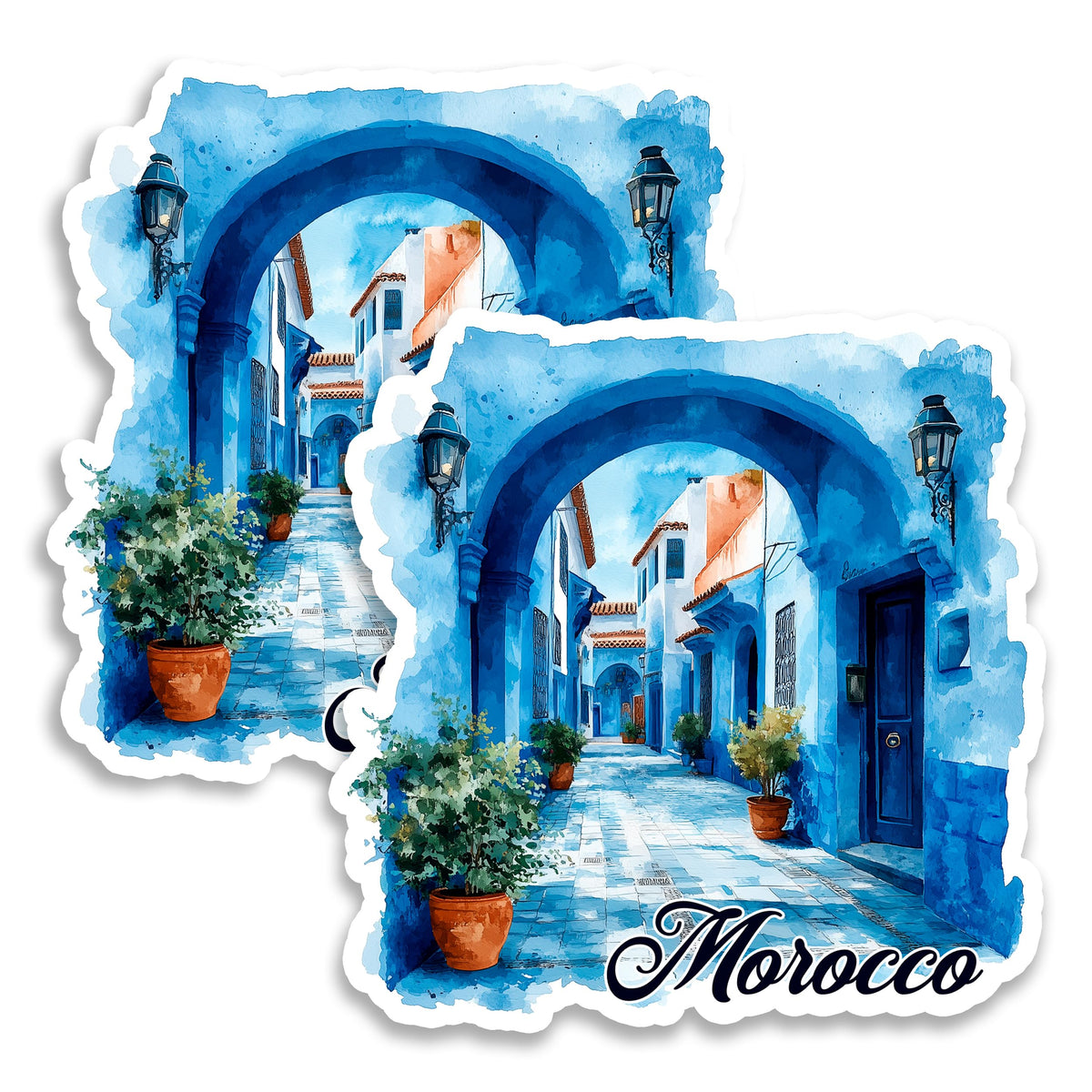 Morocco Magnet 4 Inch 2-Pack Country Africa – Strong Vinyl Decorative Travel Magnets for Fridge Locker Kitchen Office – Cute Fun Aesthetic Cool Durable & Long-Lasting Souvenir ID44999
