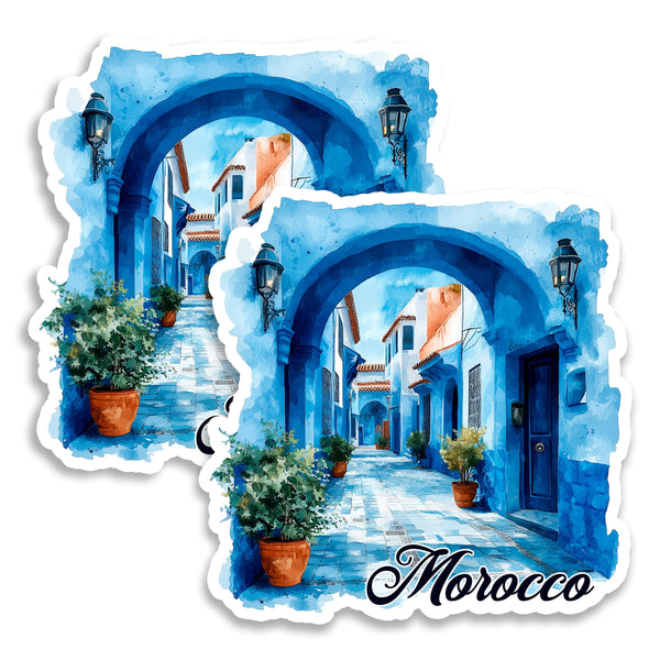 Morocco Magnet 4 Inch 2-Pack Country Africa – Strong Vinyl Decorative Travel Magnets for Fridge Locker Kitchen Office – Cute Fun Aesthetic Cool Durable & Long-Lasting Souvenir ID44999
