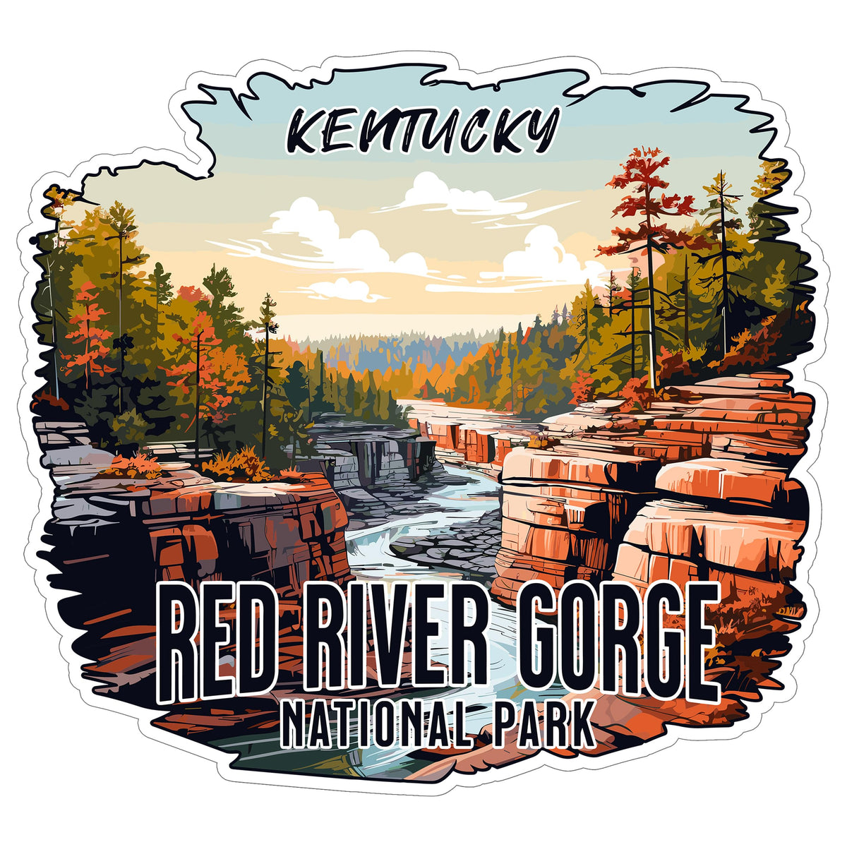 Red River Gorge National Park Kentucky Sticker 4 Inch — Waterproof Vinyl Decal Nature Hiking Camping