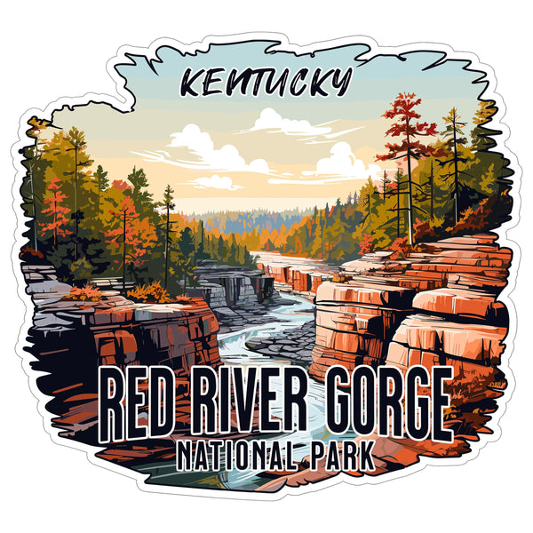 Red River Gorge National Park Kentucky Sticker 4 Inch Nature Hiking Camping - Waterproof Vinyl Decal for Laptop Water Bottle Car Tumbler - Durable Aesthetic Long-Lasting Stickers for Adults ID44990