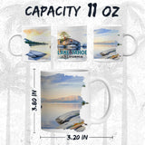 Lake Tahoe California Mug 11oz — White Ceramic Lake Tahoe Coffee Mug 2