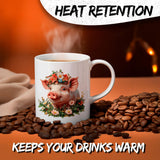 Pig Mug 11oz — White Ceramic Cute Hog Oink Coffee Mug 3