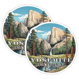 Yosemite National Park California Sticker 4 Inch 2-Pack Waterfall Scenic - Waterproof Vinyl Decal for Laptop Water Bottle Car Tumbler - Durable Funny Aesthetic Long-Lasting Stickers for Adults ID45039 7