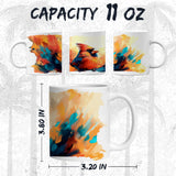 Cardinal Coffee Mug 11oz — Ceramic Red Songbird Wildlife Gift Mug 2