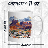 Canyonlands Utah Mug 11oz — White Ceramic Wilderness Landscape Coffee Mug 2