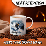 Skiing Coffee Mug 11oz — Ceramic Alpine Ski Gift Mug for Skiers 3