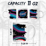 Space Astronaut Coffee Mug 11oz — White Ceramic Rocket Mug for Space Lovers 2