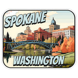 Spokane Washington Sticker 4 Inch — Waterproof Vinyl Decal City Travel Souvenir 8