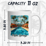 Palm Springs California Mug 11oz — White Ceramic Desert Playground Coffee Mug 2