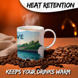 Amber Cove Dominican Republic Mug 11oz — White Ceramic Travel Mug 3