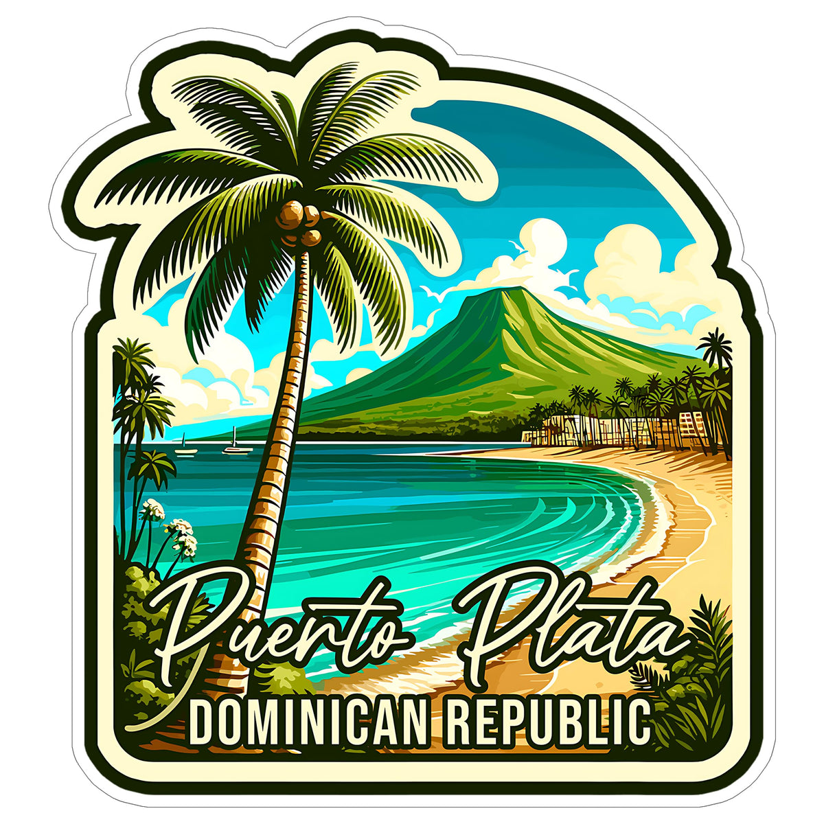 Puerto Plata Dominican Republic Sticker 4 Inch — Waterproof Vinyl Decal Travel Souvenir