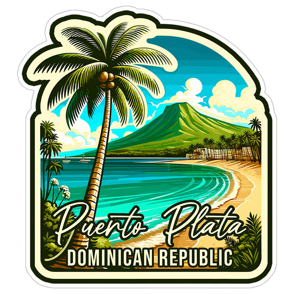 Puerto Plata Dominican Republic Sticker 4 Inch City Travel Souvenir - Waterproof Vinyl Decal for Laptop Water Bottle Car Tumbler - Durable Aesthetic Long-Lasting Stickers for Adults ID44990