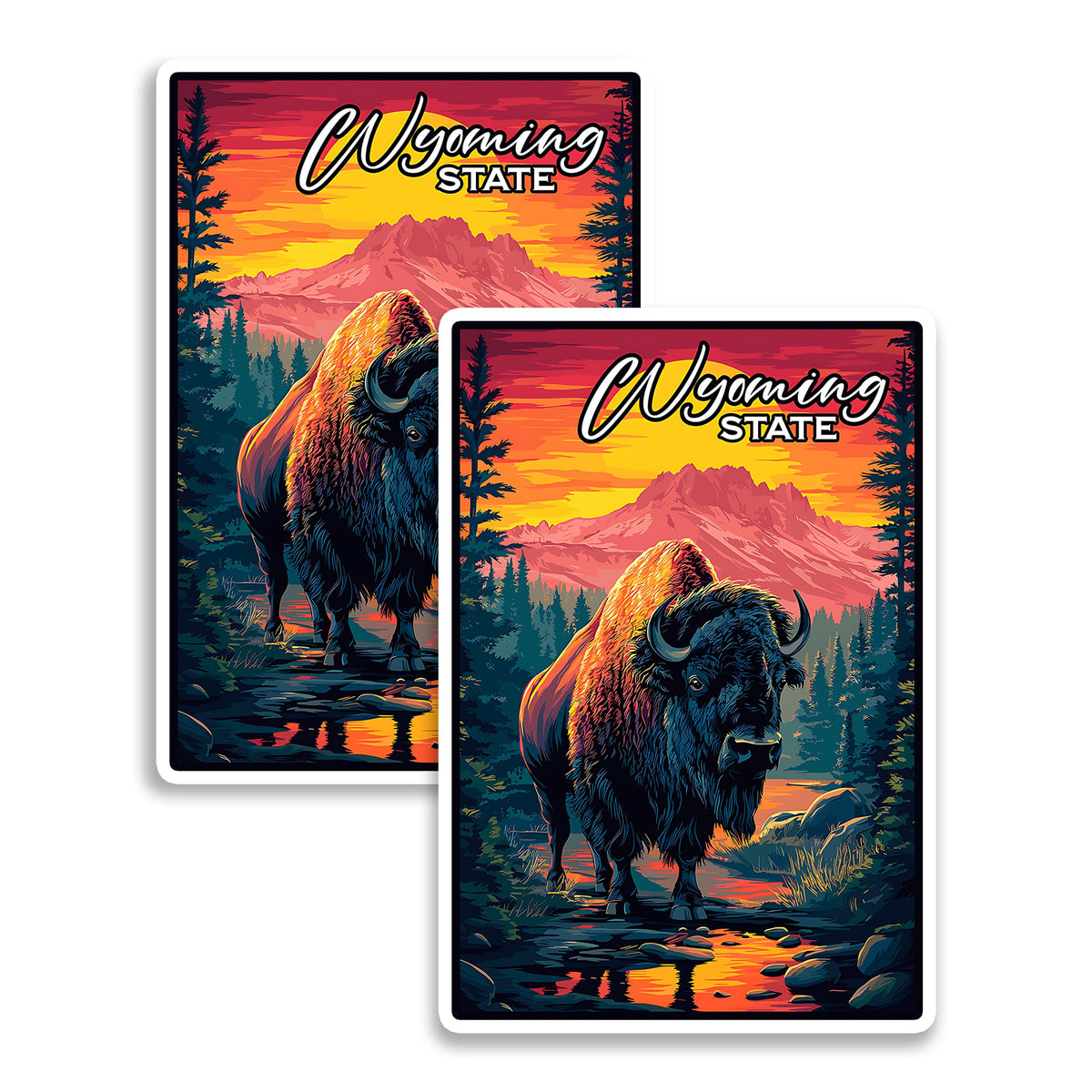 Wyoming State Magnet 2-Pack — 4