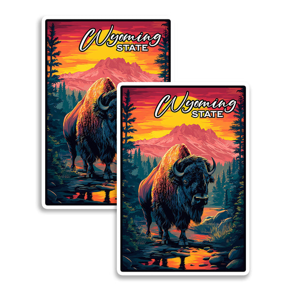 Wyoming State Magnet 2-Pack — 4
