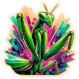 Praying Mantis Sticker 4 Inch — Waterproof Vinyl Decal Mantodea Predator Green 1