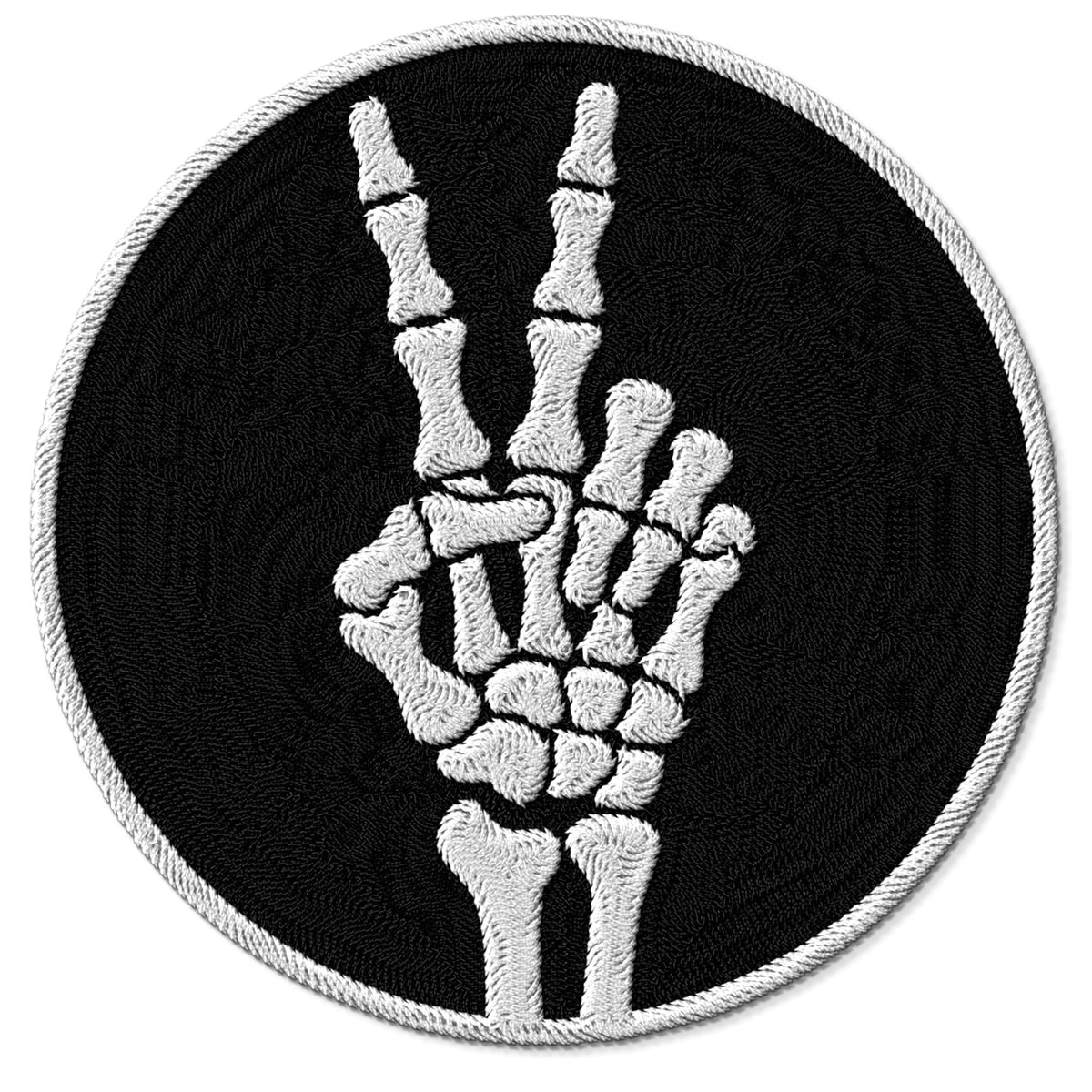 Skeleton Hand Peace Patch — 3