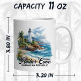 Amber Cove Dominican Republic Mug 11oz — White Ceramic Travel Mug 2