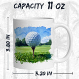 Golf Coffee Mug 11oz — Ceramic Tee Time Mug for Golfers & Coaches 2