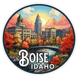 Boise Idaho Sticker 4 Inch Travel Souvenir City Destination - Waterproof Vinyl Decal for Laptop Water Bottle Car Tumbler - Durable Aesthetic Long-Lasting Stickers for Adults ID44990 1