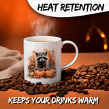 Raccoon Coffee Mug 11oz — Ceramic Trash Panda Bandit Funny Gift Mug 3
