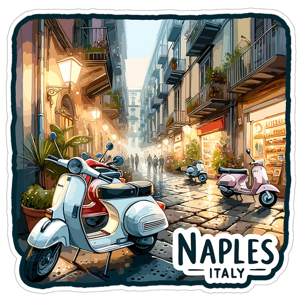 Naples Italy Sticker 4 Inch — Waterproof Vinyl Decal City Travel Souvenir