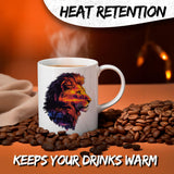 Lion Mug 11oz — White Ceramic Majestic King Lion Coffee Mug 3