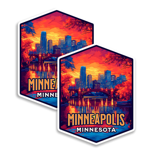 Minneapolis Minnesota Magnet 2-Pack — 4