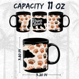 Papa Bear Mug 11oz — Black Ceramic Father Dad Coffee Mug 2