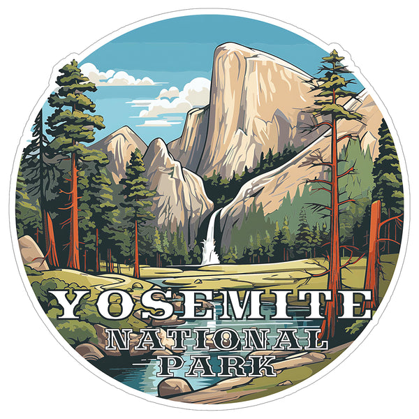 Yosemite National Park California Sticker 4 Inch Travel Souvenir Destination - Waterproof Vinyl Decal for Laptop Water Bottle Car Tumbler - Durable Aesthetic Long-Lasting Stickers for Adults ID44990