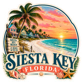 Siesta Key Florida Sticker 4 Inch — Waterproof Vinyl Decal 1