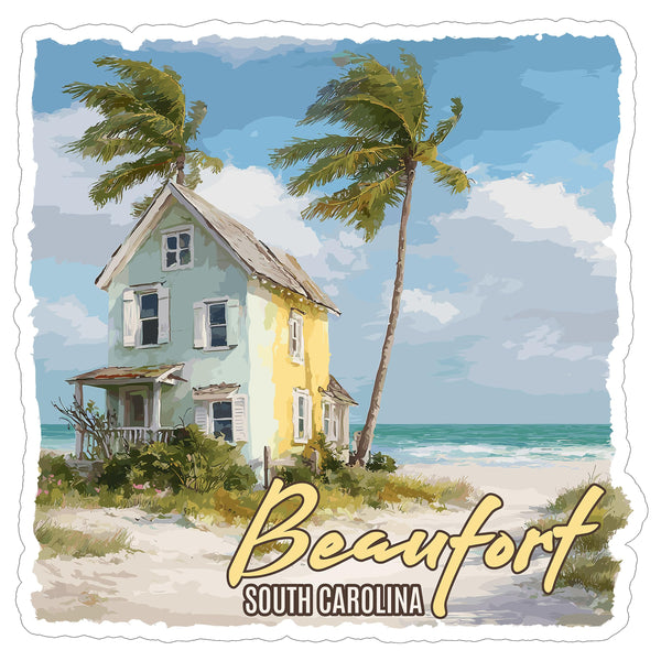 Beaufort South Carolina Sticker 4 Inch - Waterproof Vinyl Decal for Laptop Water Bottle Car Tumbler - Durable Aesthetic Long-Lasting Stickers for Adults ID44990