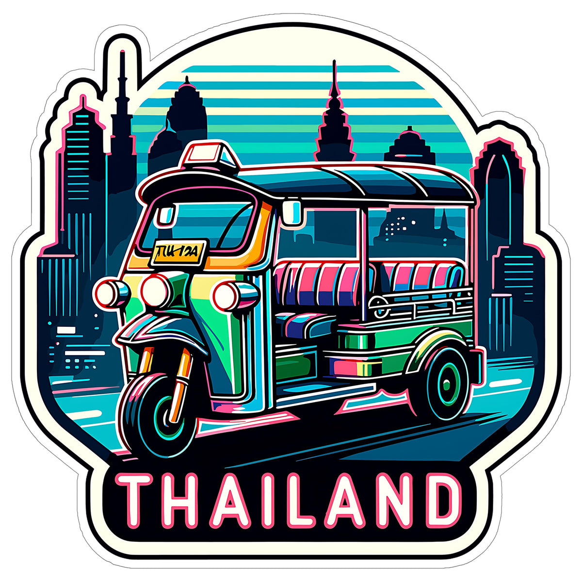 Thailand Sticker 4 Inch — Waterproof Vinyl Decal Travel Souvenir