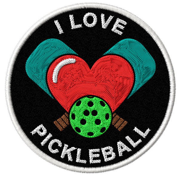 I Love Pickleball Patch — 3