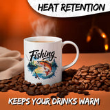 Fishing Coffee Mug 11oz — Ceramic Rod & Reel Gift Mug for Anglers 3