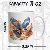 Falcon Coffee Mug 11oz — Ceramic Bird of Prey Wildlife Gift Mug 2