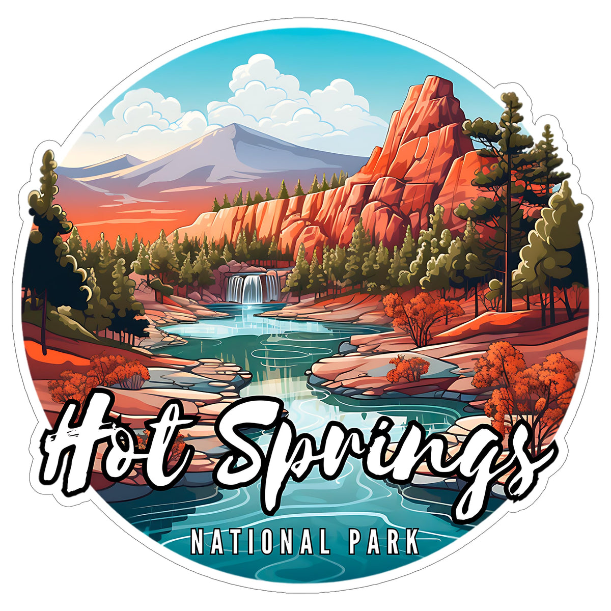 Hot Springs National Park Arkansas Sticker 4 Inch — Waterproof Vinyl Decal Scenic Landmark