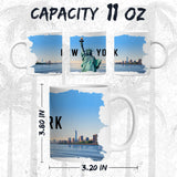 Statue of Liberty New York Coffee Mug 11oz — White Ceramic Empire State Mug 2