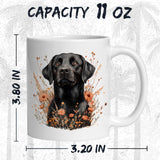 Black Labradoodle Coffee Mug 11oz — White Ceramic Doodle Mix Mug 2