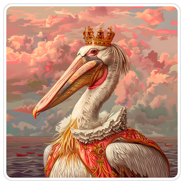 Pelican Sticker 4 Inch — Waterproof Vinyl Decal Coastal Bird Cute Beak
